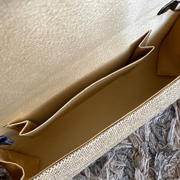 Anthropologie Multicolor Embroidered Clutch with Orange Trim Magnetic Closure - Picture 9 of 13